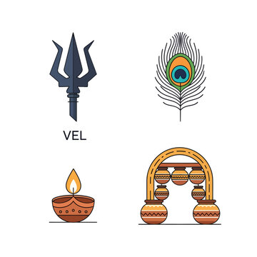 Skanda Sashti festival symbols and icons