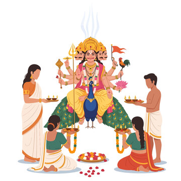Hindu devotees celebrate Skanda Sashti with traditional rituals and offerings