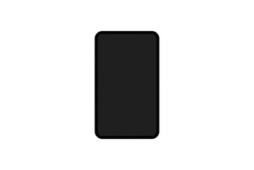 Naklejka premium Blank Black Smartphone Screen Mockup Isolated on White Background