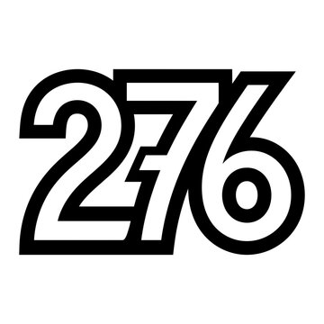 Bold Black Number 276 Graphic Design