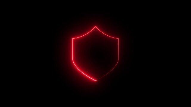 Futuristic cybersecurity shield animation with glowing digital lock and circuit connections, network encryption, and cyber defense technology video