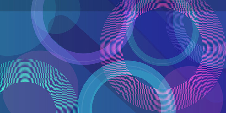 Abstract background featuring intersecting circles with gradient color layers and delicate thin lines for modern graphic design.