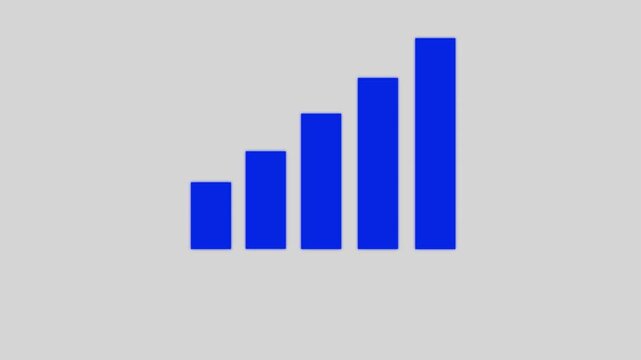Business growth concept in graph chart showing marketing sales profit increasing to future target on white background. business graph success animation 4k video
