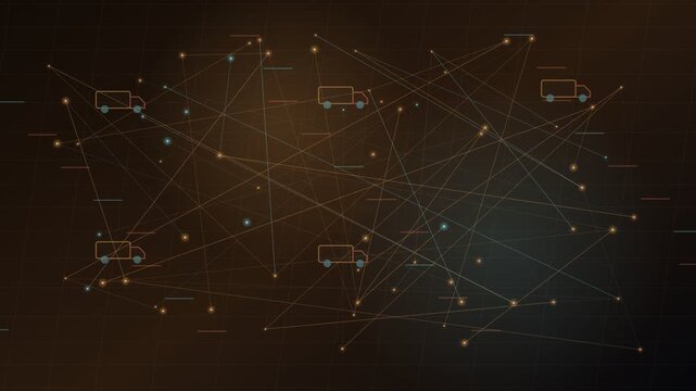 Logistics supply chain network background