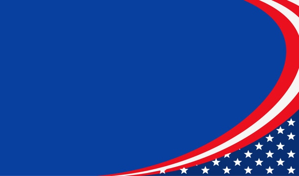US flag elements with red and white stripes and blue field with stars. Suitable for independence day celebrations, 4th of july promotions, patriotic events, backgrounds, and decorations.