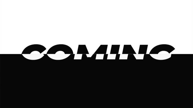 Kinetic Monochrome Coming Soon Motion Graphic for Teaser Campaigns and Event Announcement Promos 4k video