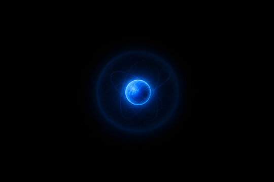 Glowing quark particle on dark scientific field