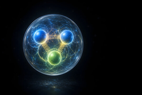 Proton structure with quarks bound by strong force