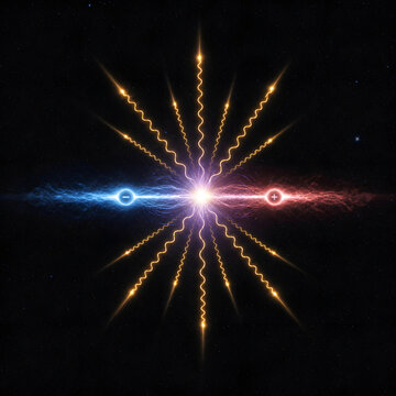 Electron Positron Annihilation Photon Burst in Deep Space