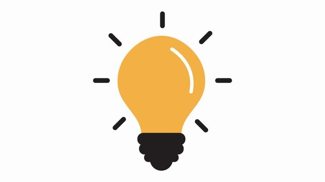 Idea Animation Icon Flat Design