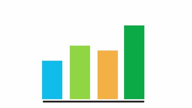 Analytics Animation Icon Flat Design