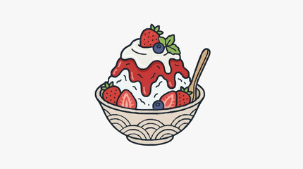 Colorful vector illustration of a hot air balloon with basket. © Kucing