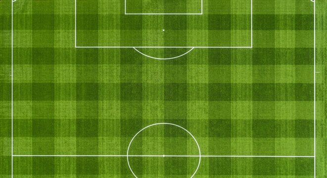 Football Pitch: Top-down View Showing Pitch Markings