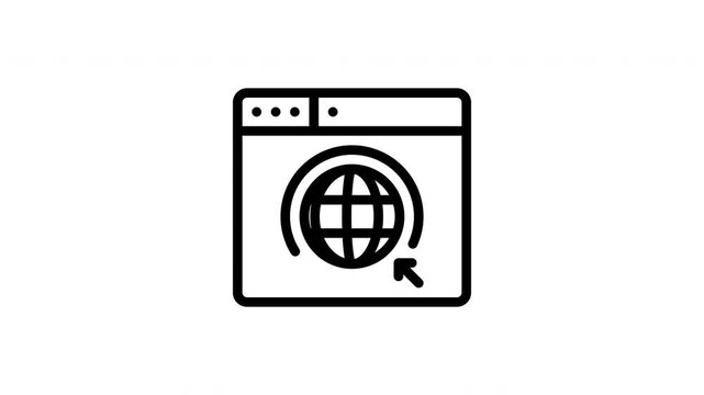 browser minimalist stroke animation