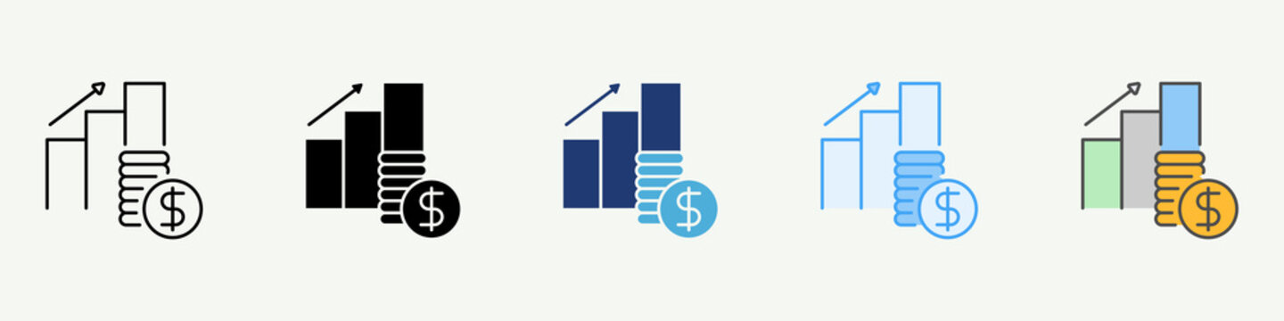 Revenue Single Icon Pack Multistyle