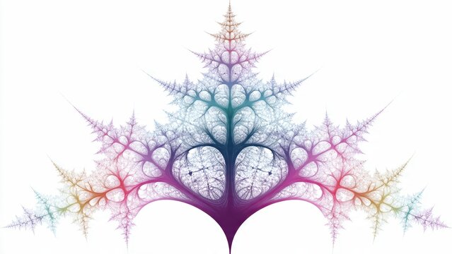 Colorful fractal pattern showcasing intricate geometric symmetry and vibrant complexity