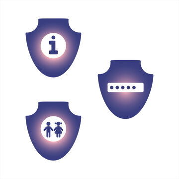 Netiquette Security Shield Protection Icon Collection