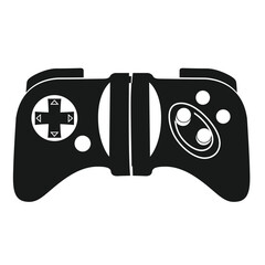 Black Silhouette of Classic Game Controller Isolated on White Background © Sukma