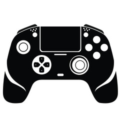 Black Gamepad Vector Illustration for Video Game Console Design. Classic Controller Graphic © Sukma