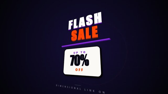 Flash sale discount offer banner.