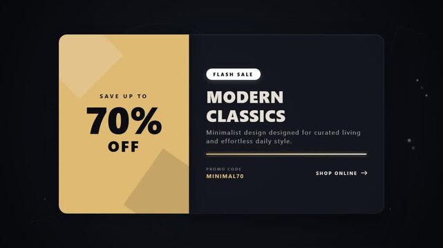 Modern Classics Discount Offer Advertisement.