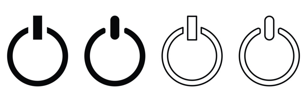 Power icon set. Power Switch Icon. Electric power. Switch on off sign. Power button. eps 10