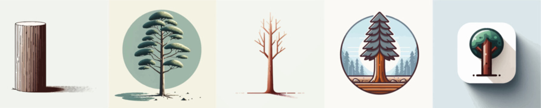 Tree Trunk Vector Illustration