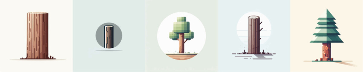 Tree Trunk Vector Illustration © Fajar