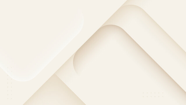 Minimal Beige Abstract Background with Layered Soft Geometric Shapes and Shadows