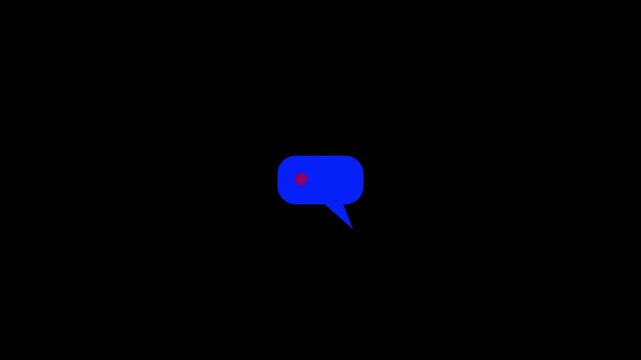 Animated three dots typing icon for chat and message activity 4 k animation.....