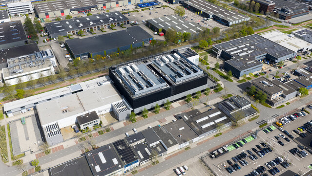 Amsterdam, North Holland, Netherlands - 19 April 2026: Commercial Data Center and Cloud Computing Infrastructure