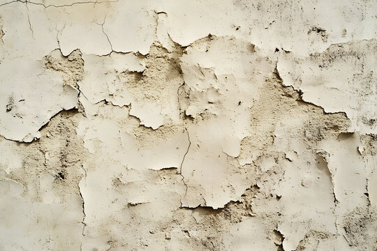 Closeup Texture of Peeling Paint on an Old Wall.