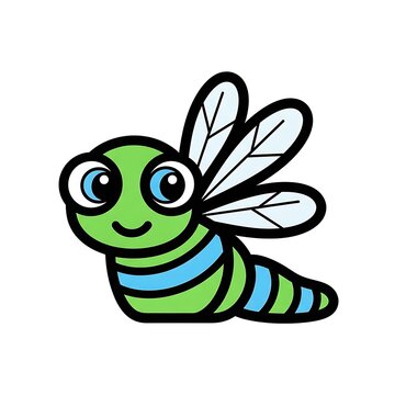 Cartoon green frog with big smile and lily pad.