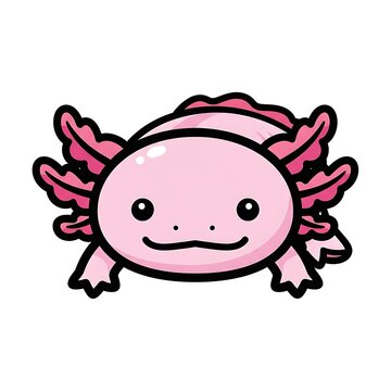Pink piggy bank with curly tail and coins.