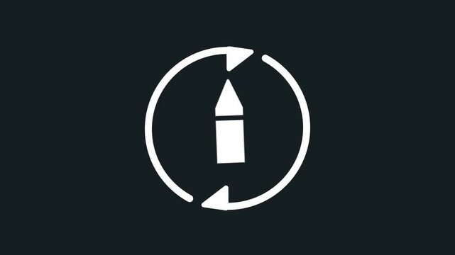 A circular icon with a rocket and refresh or rotation arrows indicating a rocket reload, respawn, or relaunch cycle function