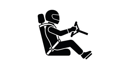 Racing driver in a seated position. © pleci