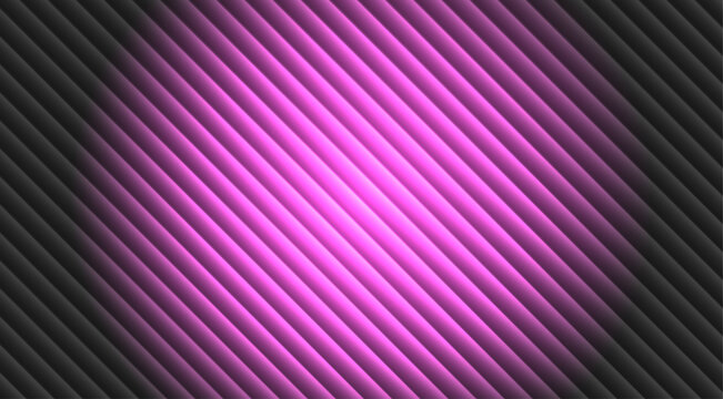 Abstract background, with diagonal stripes, glowing pink center, gradient fading into, dark grey edges, geometric parallel lines pattern