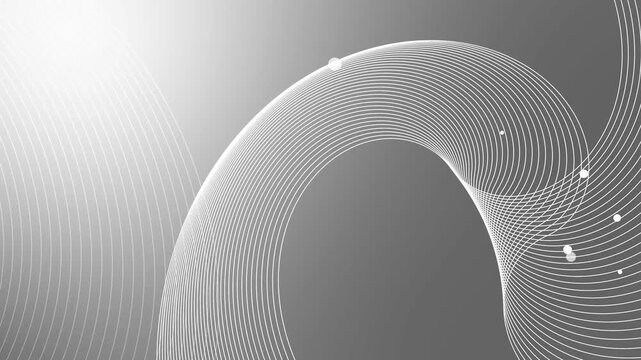 Abstract technology wave background with curved lines animation, Gradient technology background with flowing curved lines and wave pattern
