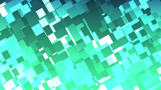 Abstract Pacific Dream gradient animation featuring dimensional square blocks and layered geometric panels that shift and move across the frame.