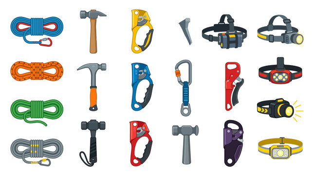 Climbing Equipment Gear Tools.