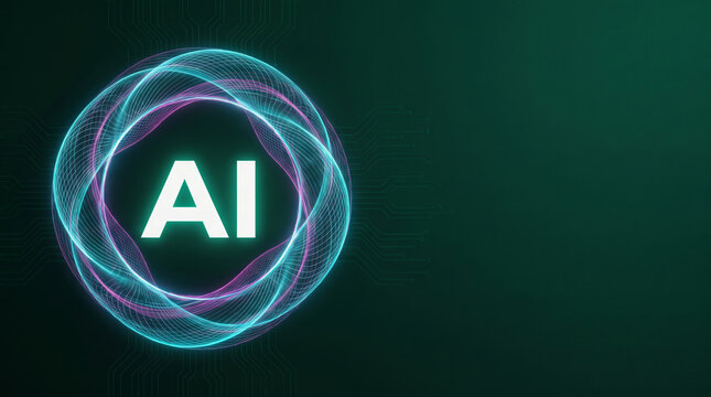Ai glowing swirl abstract background e learning technology concept design. AI digital education technology innovation. online cyberspace e-learning, student cognition learning study training