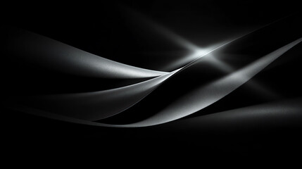 Fototapeta premium Sleek Black and White Abstract Wave Design