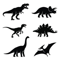 Collection of six different dinosaurs in dynamic poses © Rashedul Haque Sakib