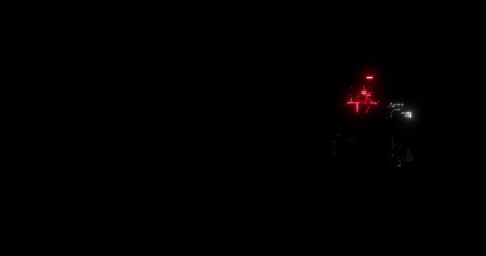 Abstract digital glowing red and white grid motion lines forming complex network patterns video animation