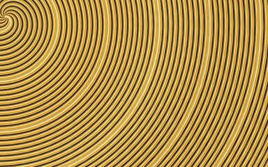 Fototapeta premium Golden spiral pattern abstract background with curving lines and dark accents.