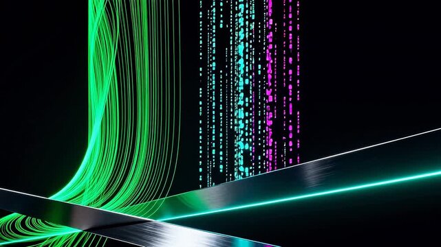 Abstract neon light patterns