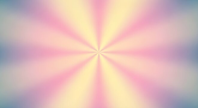 Abstract radial burst of soft pink and yellow light with light rays abstract background explosion hypnosis spectrum