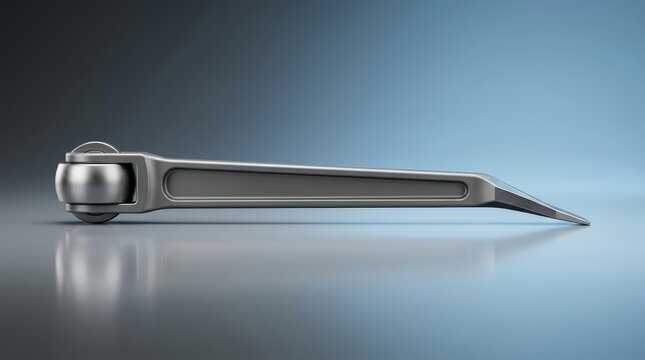 Rolling head pry bar 3D render leverage instrument engineered for heavy lifting positioning and industrial maintenance work