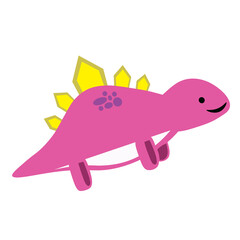Cute Pink Stegosaurus © Kurnia