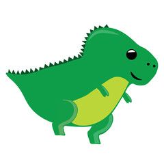 Fototapeta premium Cute Green T-Rex